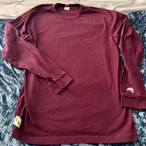 Burgundy Tracksmith Long Sleeve shirt XXL